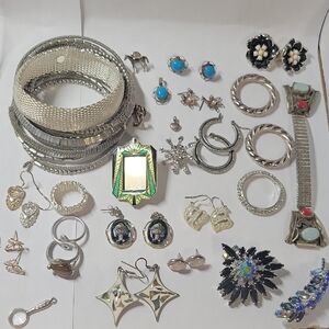 Silver Tone Jewelry Lot
